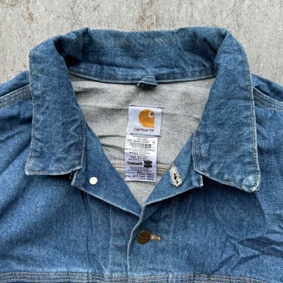 Vintage Carhartt denim trucker jacket size xl - Picture 2 of 4